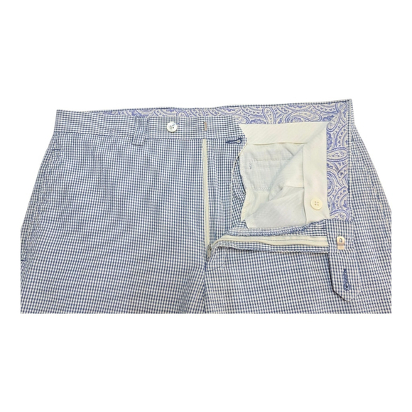 Ivy Heritage Ralph Lauren Pants Men 34x32 Blue Check Cotton Country Club Summer - Picture 3 of 14